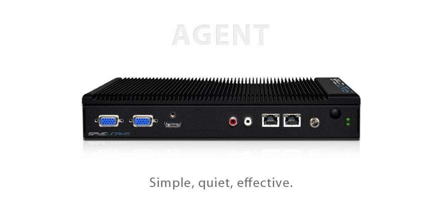 Spyeworks Agent.  Simple, quiet, effective.